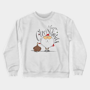 Merry Christmas Sketchy Holding Gift Bag Crewneck Sweatshirt